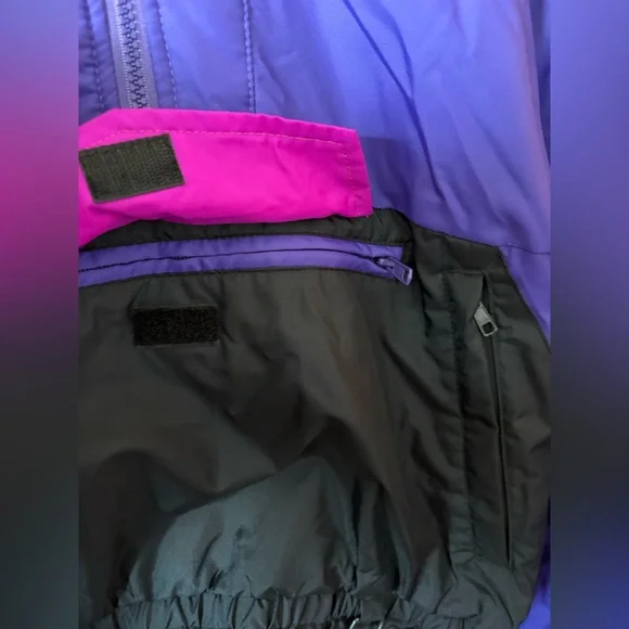 OBERMEYER Vibrant Vintage Men's Ski Jacket - Blue and Pink M